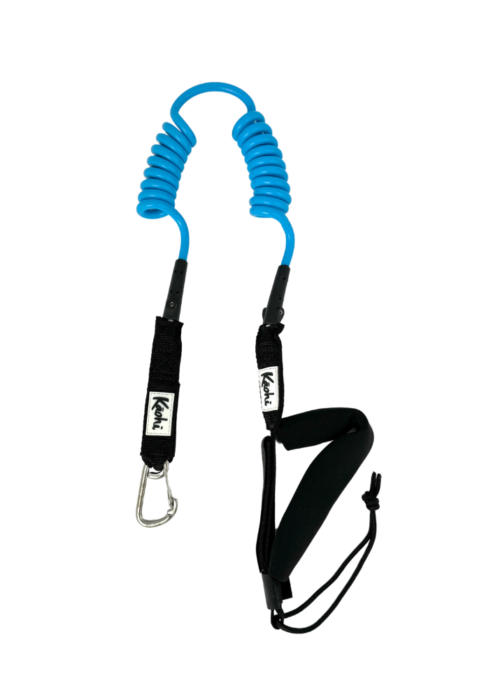 harness leash waist belt sup wing wing foil leash double coil prone ankle calf cuff surfing hydro foil downwind kaohi anchorman