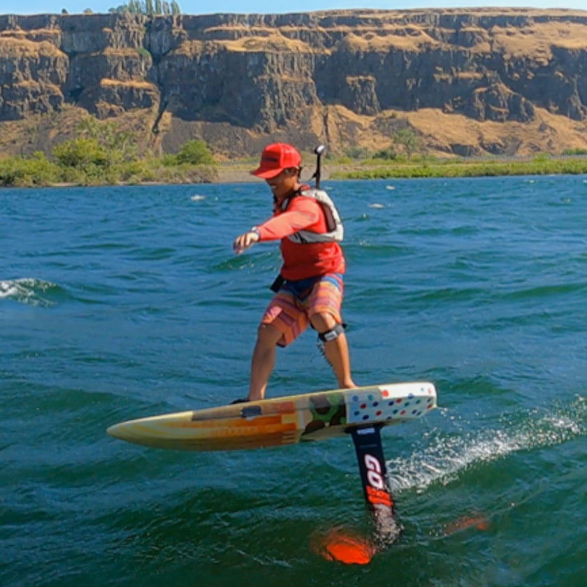 downwind down wind downwinding foil leashes double coil leash kaohi