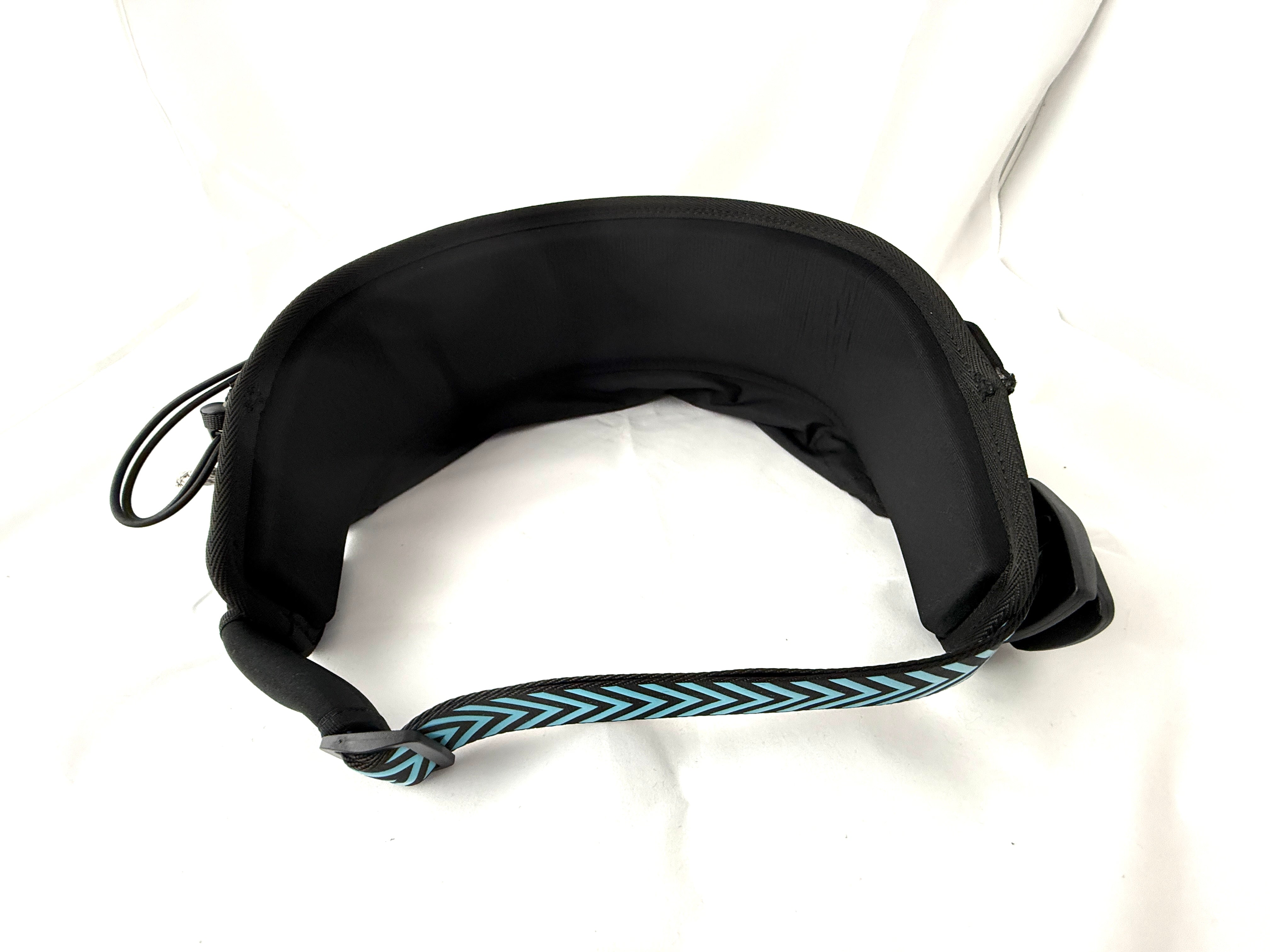 Parawing harness pouch with hook foil foiling spandex neoprene down wind safety gear dyneema loop leash connections high strength buckle silicone waist belt wind wing