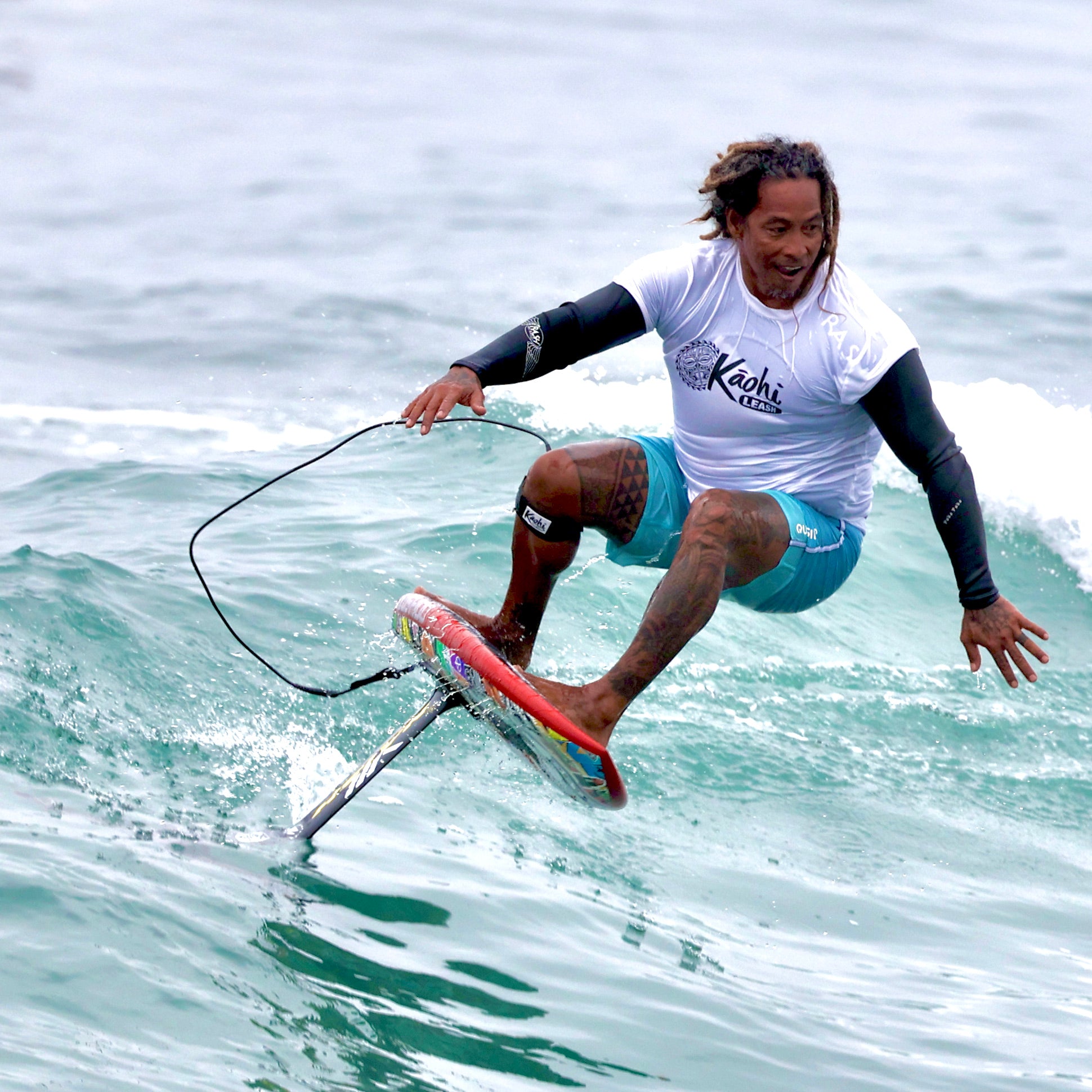 prone foil hydrofoil surfing leash kaohi