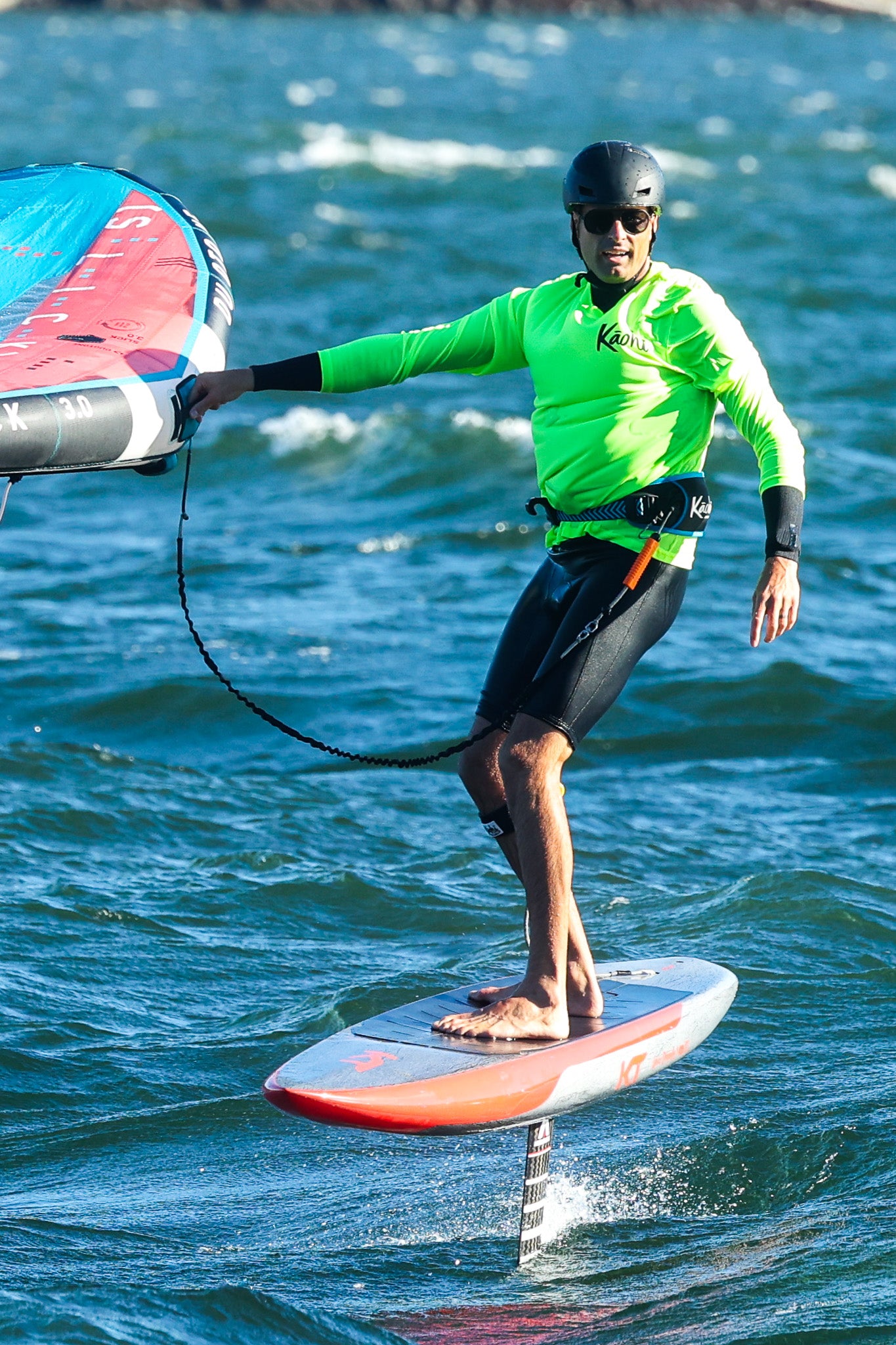 Anchorman by Kaohi wing foil harness quick release leash foiling downwinding down wind SUP ocean safety paddle board hook foilboard foiling BRM kite parawing maliko Kaa Maui accessories sea anchor chute racing big winds real Watersports