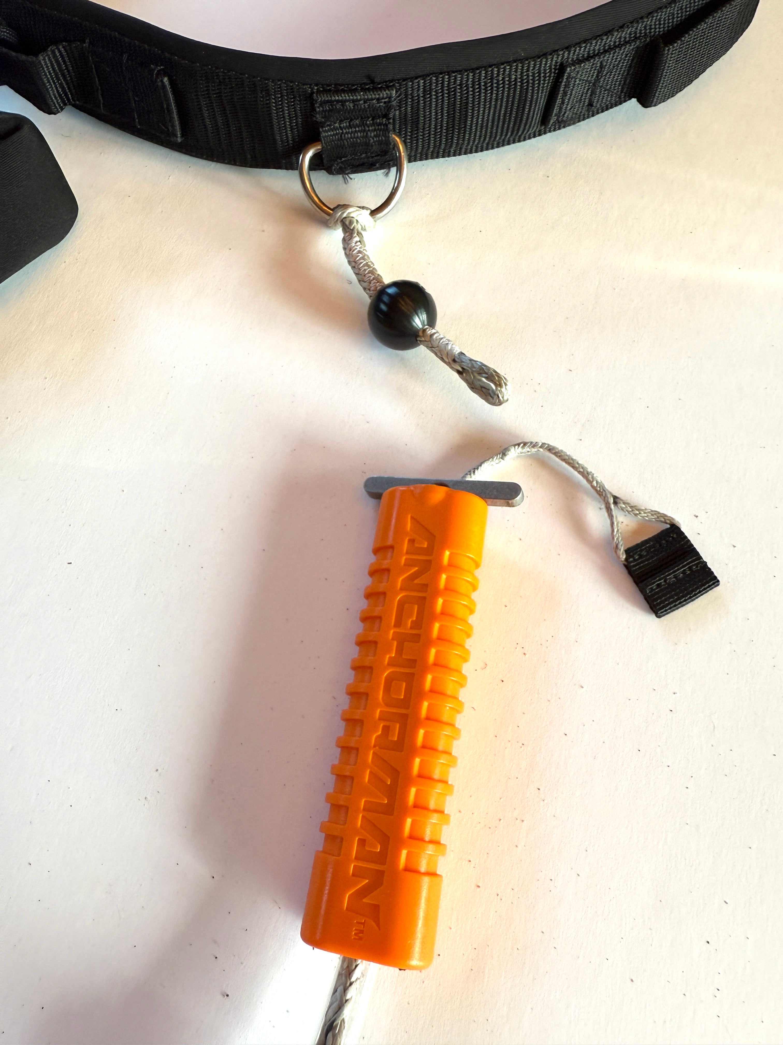kaohi quick release leash combo for surf foil winging wing prone sup downwind downwinding down wind foiling surfing big waves safety leashes ocean foil assist foil drive efoil e foil  surfing waist belt harness connection INVIZ coil cover double coil continuous coil straight 
