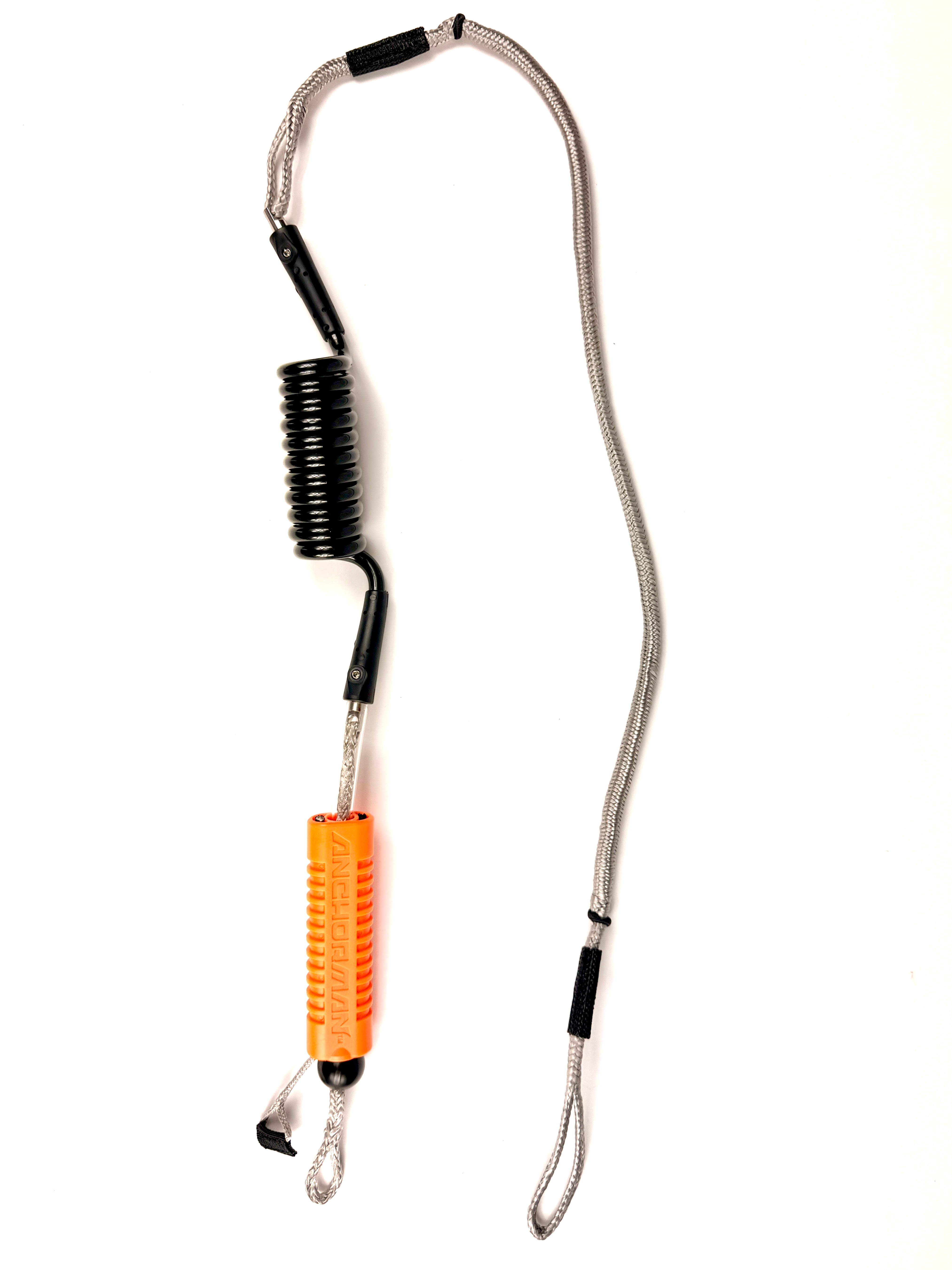 kaohi quick release leash combo for surf foil winging wing prone sup downwind downwinding down wind foiling surfing big waves safety leashes ocean foil assist foil drive efoil e foil  surfing waist belt harness connection INVIZ coil cover double coil continuous coil straight 