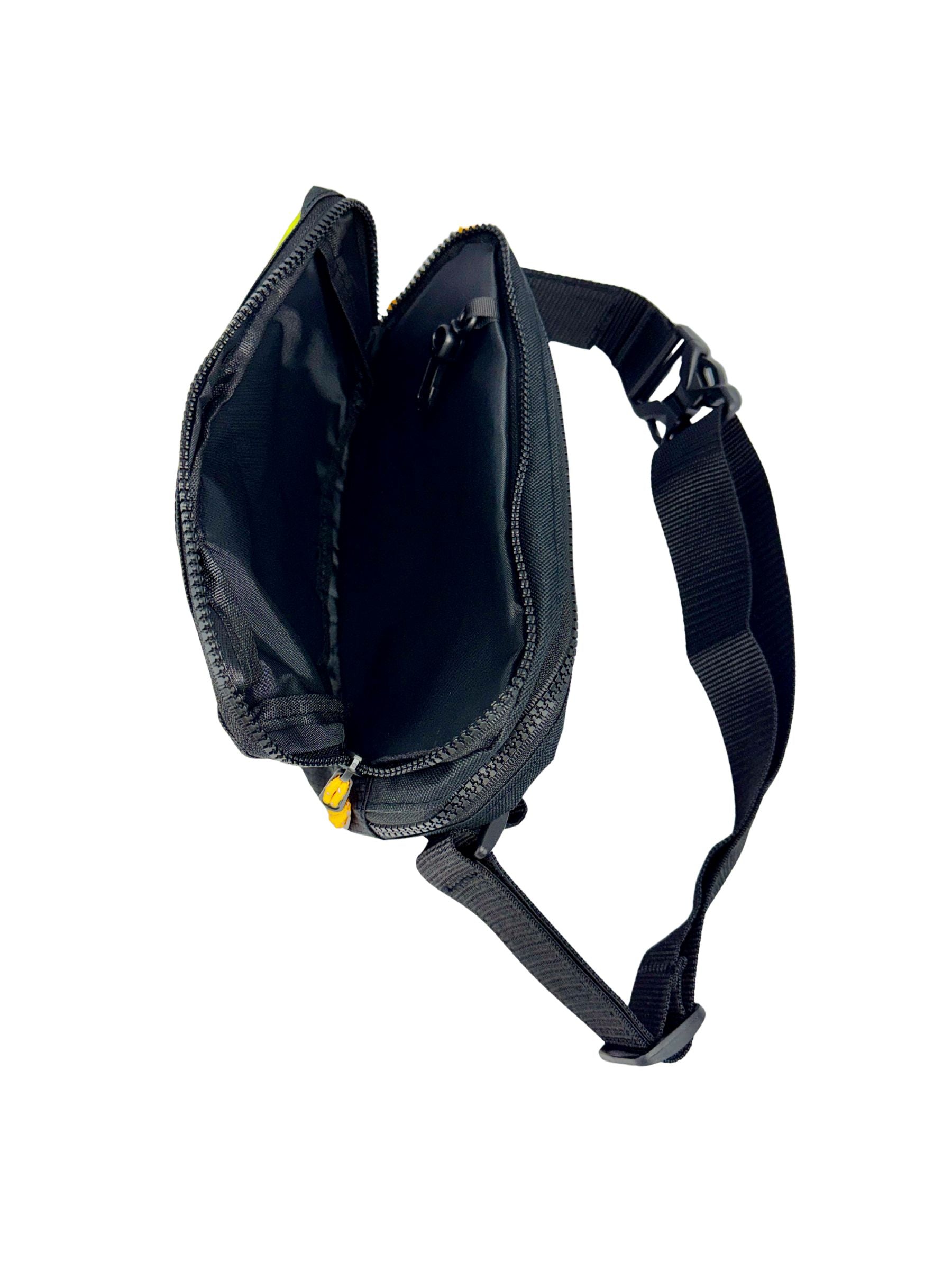 Downwind foiling pouch waist bag safety butt bag pack K-Pack Kaohi SUP foil hydrofoil foil assist down winding leash harness High viz travel bag Hawaiian Watersports