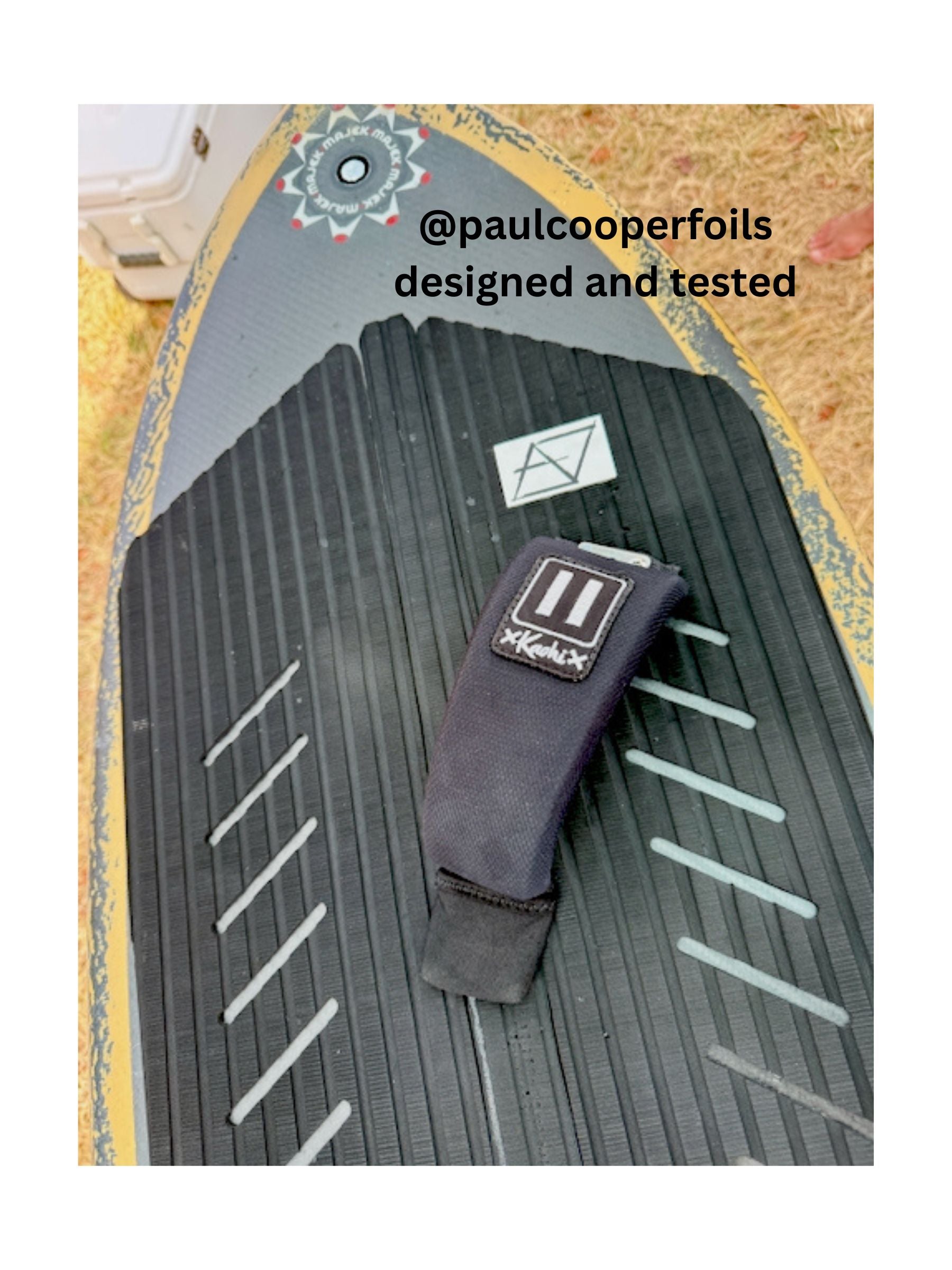 one by one foiling foot straps by Paul Cooper and Kaohi Leash wing wind surf tow parawing downwind wake foil assist drive  foil board high quality strong design designed in Hawaii